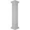 Ekena Millwork 8"W x 48"H End Newel Post with Panel, Peaked Capital & Base Trim (Installation kit included) NWL08X48EPP0B0 - alternate 3
